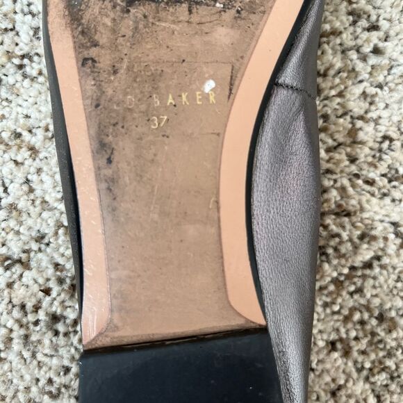 Women's  Ted Baker Metallic Ballet Flats - Picture 3 of 3